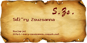 Sáry Zsuzsanna névjegykártya