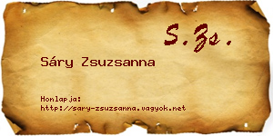 Sáry Zsuzsanna névjegykártya