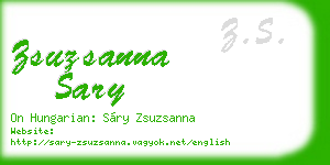 zsuzsanna sary business card